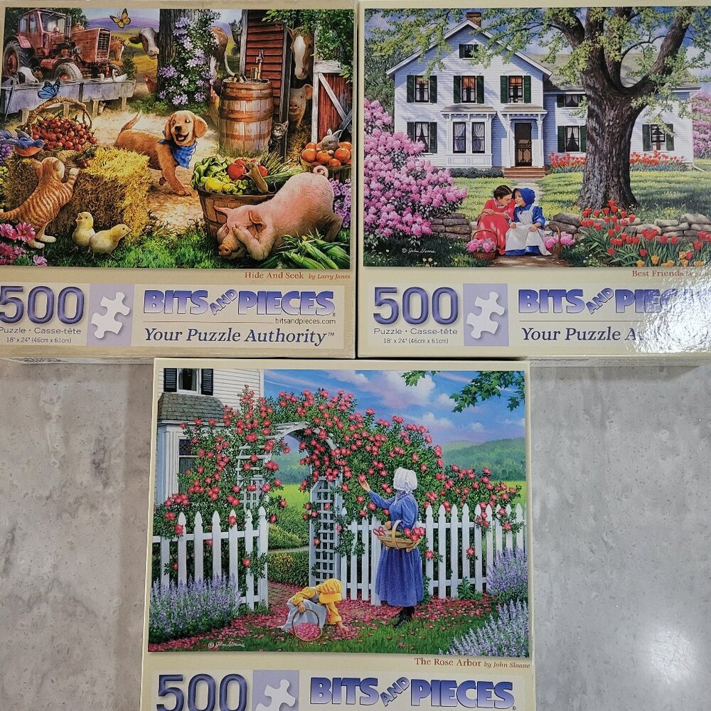 Lot of 3 Bits and Pieces Puzzles